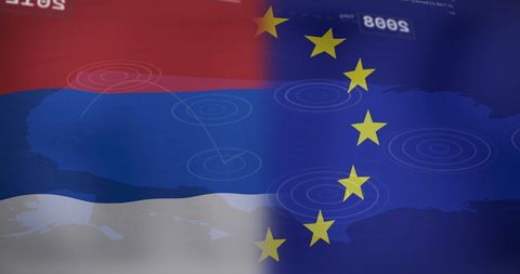 Digital Integration of Serbia and European Union in Technology - Download Free Stock Images Pikwizard.com