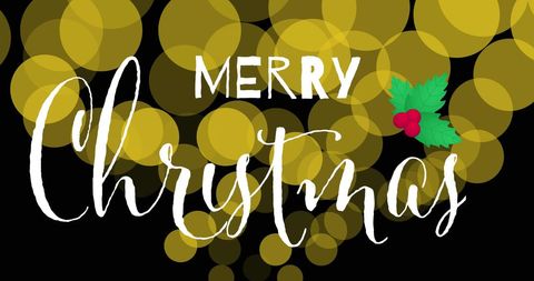 Festive Merry Christmas Greeting with Glow Effect - Download Free Stock Images Pikwizard.com