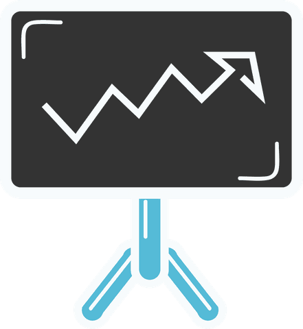 transparent whiteboard with rising zigzag arrow symbol - Download Free Stock Videos Pikwizard.com