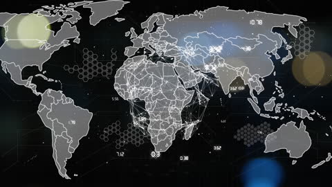 Global Connections Network Overlay on World Map