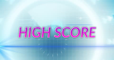 Futuristic High Score Graphic with Digital Interface Elements