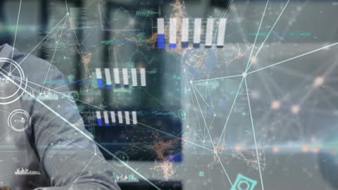 Digital Learning and Data Connections in Modern Education Concept