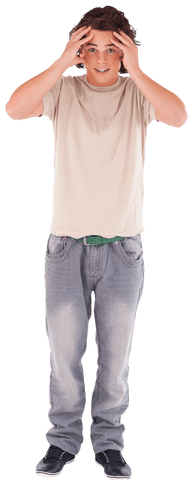 transparent embarrassed brunette man in casual wear full body - Download Free Stock Videos Pikwizard.com