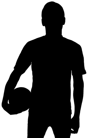 Athletic Silhouette Holding Ball on Transparent Background - Download Free Stock Videos Pikwizard.com