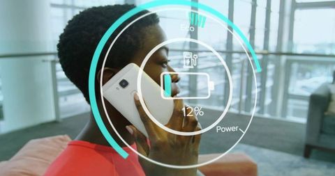 Woman in Coral Top Relating Technology Made for Low Power Device