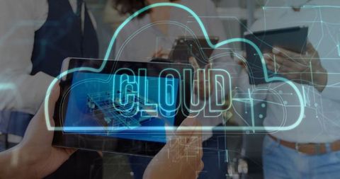 Professionals using cloud technology for modern business solutions
