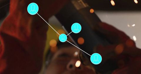 Construction worker bubbling pipe with facing expertise sparks featuring unique outlook