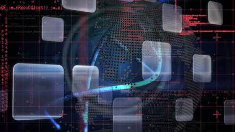 Digital Forensics Investigation Theme with DNA and Data