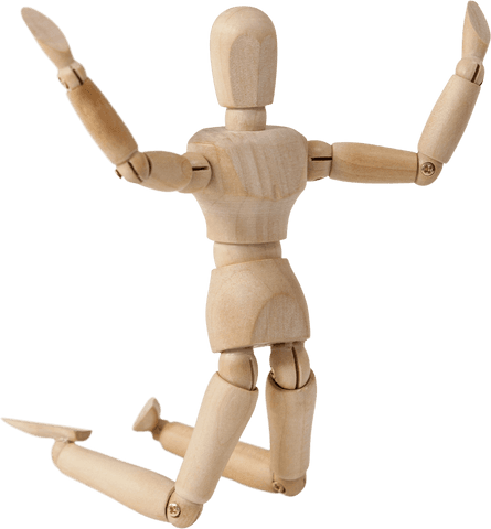 transparent wooden articulate figure kneeling with open arms - Download Free Stock Videos Pikwizard.com