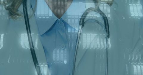 Medical professional with digital overlay using technology for diagnostics