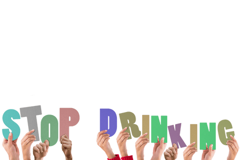hands holding stop drinking text on transparent background - Download Free Stock Videos Pikwizard.com