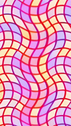 Undulating Pastel Grid Loop for Vertical Video Backgrounds, Geometric Vibrant Motion