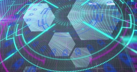 Futuristic Digital Interface with Hexagons and Data Graphics - Download Free Stock Images Pikwizard.com