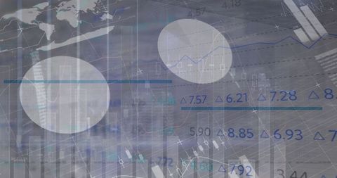 Futuristic Financial Graphs and Data Visualization