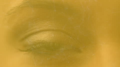 Abstract Network Connections Over Closed Eye