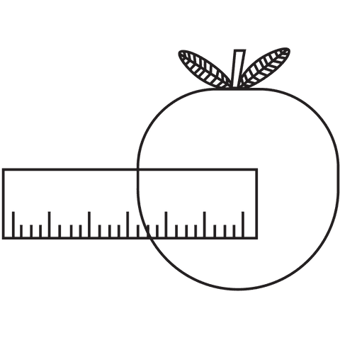 transparent black outline of apple and ruler illustration - Download Free Stock Videos Pikwizard.com
