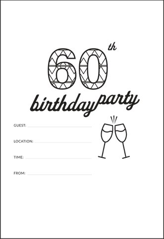 60th birthday party invitation with transparent background celebration - Download Free Stock Videos Pikwizard.com