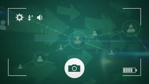 Digital Network Interface and Global Connection Animation