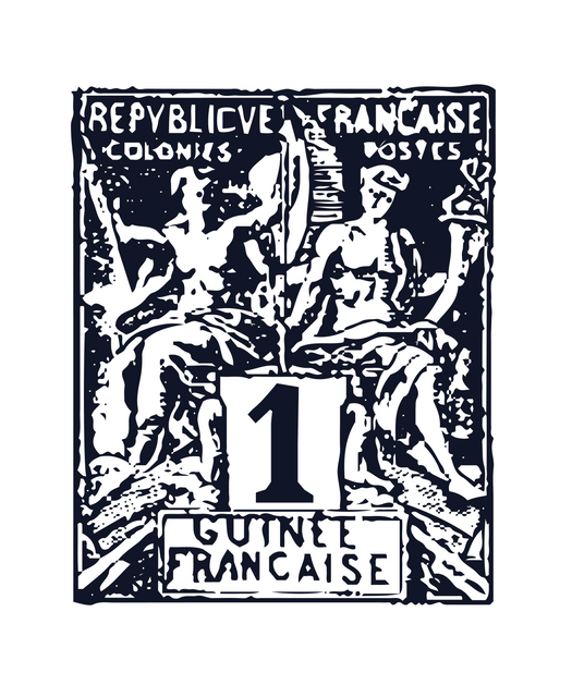 Black and White French Guiana Postage Stamp Illustration Transparent Background - Download Free Stock Videos Pikwizard.com