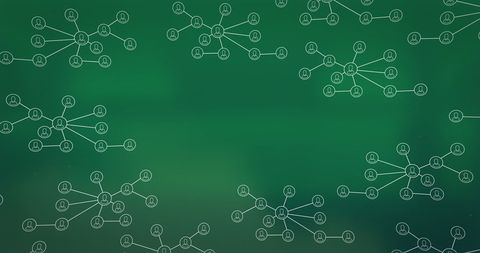 Digital Network Nodes on Green Background - Download Free Stock Images Pikwizard.com