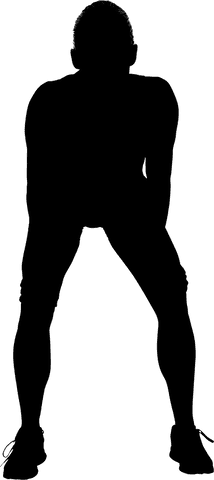 Transparent Illustration of Man Playing Football on Field