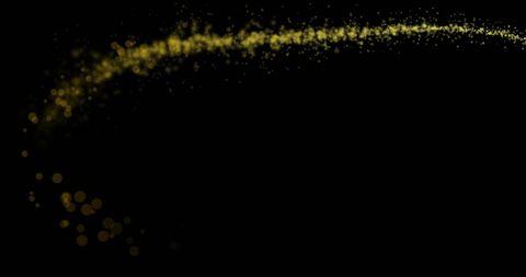Golden Particle Swirl in Elegant Motion Against Black Background - Download Free Stock Images Pikwizard.com