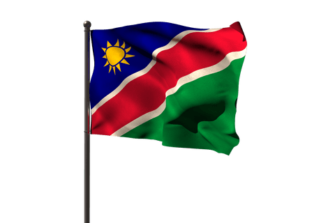 Transparent Flag of Namibia on Pole Waving Illustration - Download Free Stock Videos Pikwizard.com