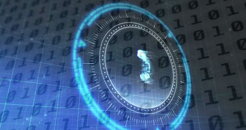 NFT Security Symbol Over Binary Data and Digital Interfaces - Download Free Stock Images Pikwizard.com