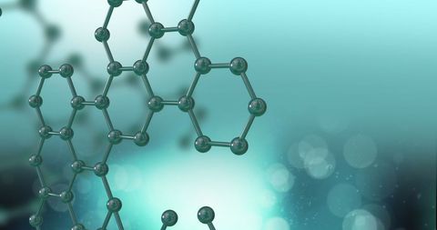 3D Molecular Structure on Gradient Blue Background - Download Free Stock Images Pikwizard.com