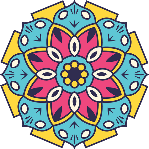 vibrant floral mandala on transparent background - Download Free Stock Videos Pikwizard.com