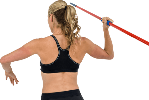 athlete holding javelin in preparation to throw, transparent background - Download Free Stock Videos Pikwizard.com