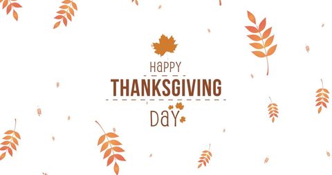 Happy Thanksgiving Day Celebration with Autumn Leaves Design