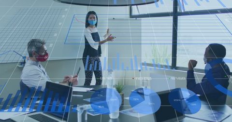 financial analysis meeting with diverse team amid pandemic - Download Free Stock Images Pikwizard.com