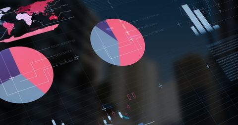 Digital Patterns of Data Analytics with World Map Overlay - Download Free Stock Images Pikwizard.com