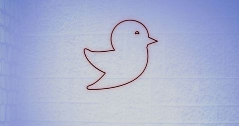 Minimalist Bird Line Art on Textured Blue Wall - Download Free Stock Images Pikwizard.com