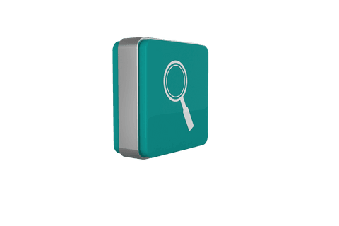 3d cube with magnifying glass symbol on transparent background - Download Free Stock Videos Pikwizard.com