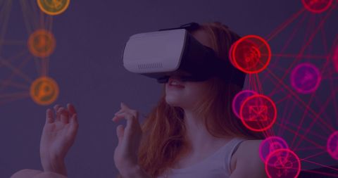 Immersive Virtual Reality Experience with Digital Connections - Download Free Stock Images Pikwizard.com