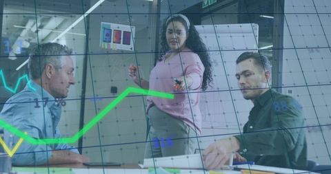 Diverse Team Analyzing Financial Growth Charts in Modern Office - Download Free Stock Images Pikwizard.com