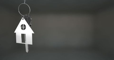 House-Shaped Keychain Reflecting Modern Real Estate Theme
