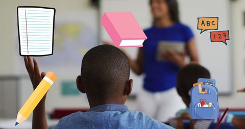 Engaged Classroom with Enthusiastic Students and Teacher