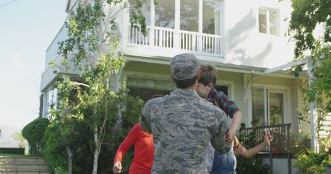 Soldier Reunion With Family Returning Home