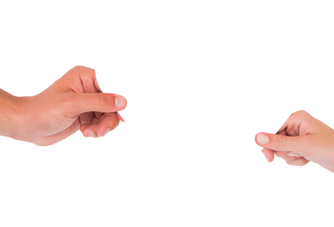 caucasian hands passing red token transparent background png - Download Free Stock Videos Pikwizard.com