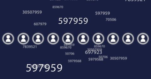 Digital Network User Interface with Numbers - Download Free Stock Images Pikwizard.com