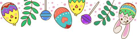 Colorful Spring Garland with Eggs and Cute Chick and Bunny Faces - Download Free Stock Videos Pikwizard.com