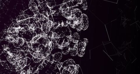 Abstract Network of Connections with Black Background