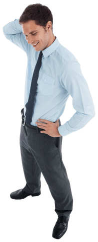 Transparent Businessman Poses Thoughtfully in Formal Attire - Download Free Stock Videos Pikwizard.com