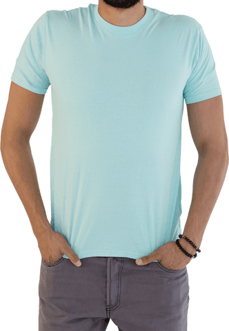 Transparent Clothed Male Model Wearing Aqua T-Shirt Posing - Download Free Stock Videos Pikwizard.com