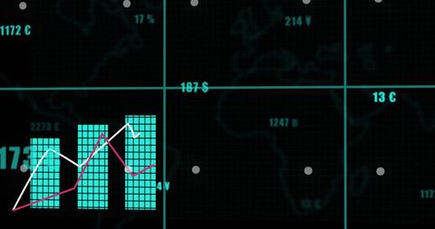 Digital Financial Data Representation on Black Background - Download Free Stock Images Pikwizard.com