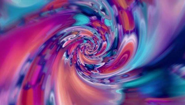 Vibrant Swirling Vortex of Colors in Motion on Digital Canvas