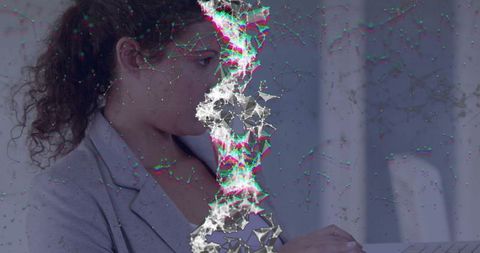 Businesswoman Blending Technology and Innovation